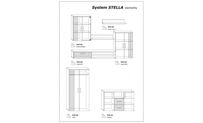Подвесной шкаф-витрина STELLA MEBLOCROSS STE-06